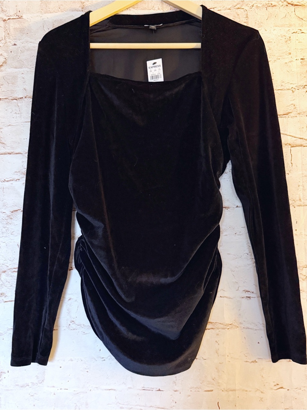 Express body contour velvet ruched too